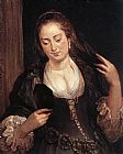 Famous Mirror Paintings - Woman with a Mirror